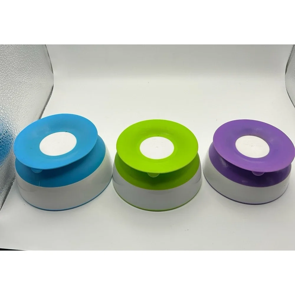 Munchkin Stay Put Suction Bowls for Baby and Toddler, 3 Pack, Blue/Green/Pur...